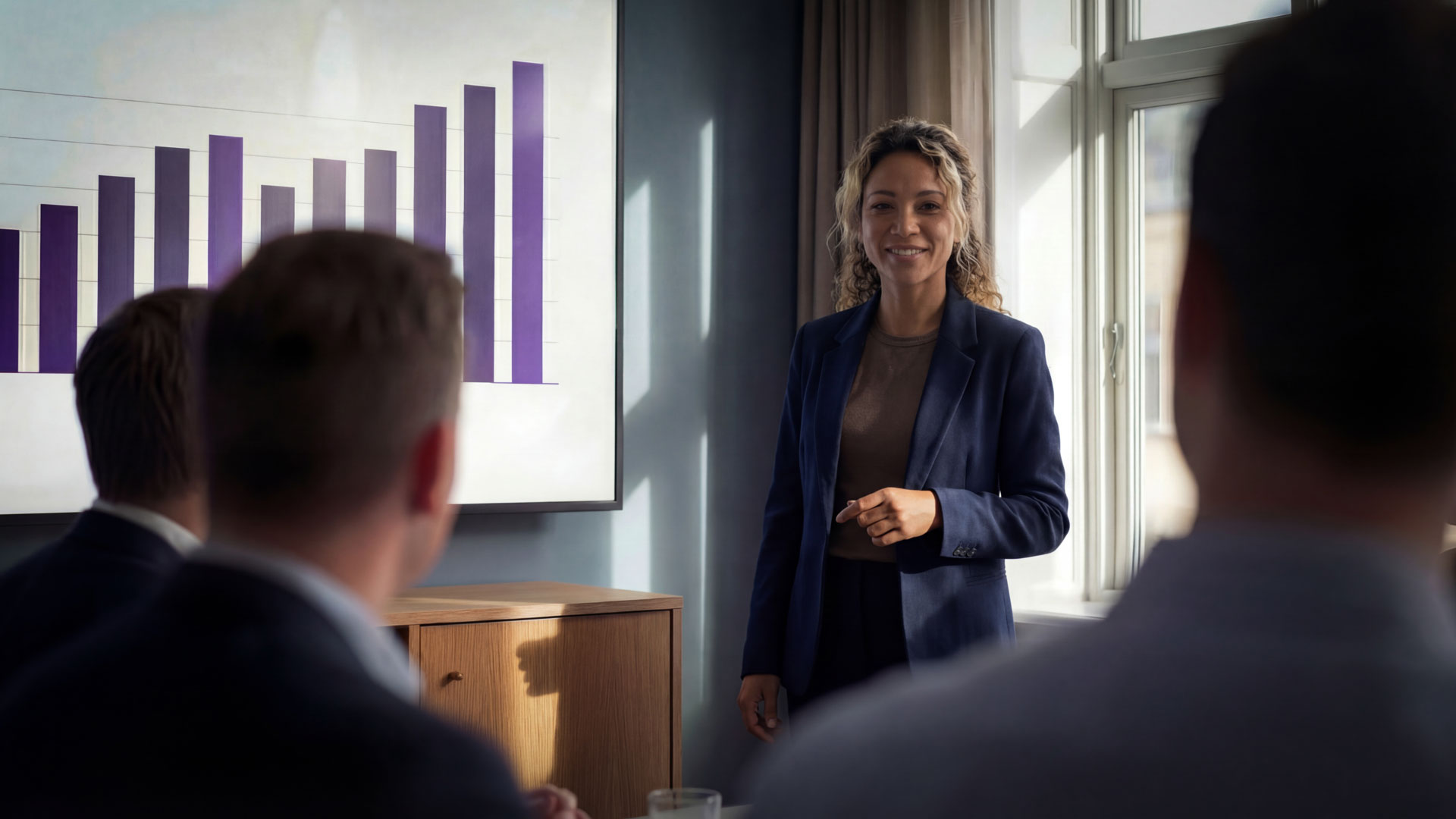 Dataanalytiker som analyserer og presenterer innsikt